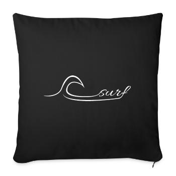 Surfer Ozean Wellenreiten Geschenk Welle shaka - Sofakissenbezug 45 x 45 cm - Schwarz - Vorne