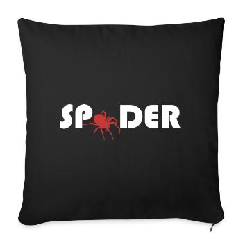 Spinne - Sofakissenbezug 45 x 45 cm - Schwarz - Vorne