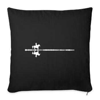 Horse mirror image horse reflection - Sofa pillowcase 17,3'' x 17,3'' (45 x 45 cm) - black - Front