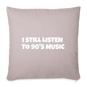 90 MUSIC 90s 1990 childhood gift music - Sofa pillowcase 17,3'' x 17,3'' (45 x 45 cm) - light taupe - Front