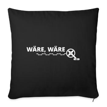 Would bicycle chain saying biker biking football - Sofa pillowcase 17,3'' x 17,3'' (45 x 45 cm) - black - Front