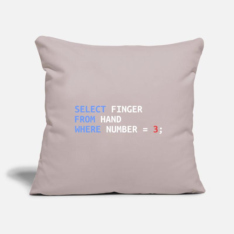 Middle Finger Select SQL Developer Funny Gift Sofa pillowcase 17,3'' x 17,3'' (45 x 45 cm)