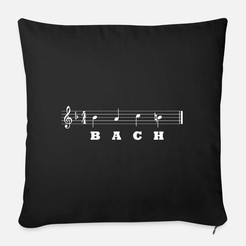 Bach Komponist Musik Klassik Shirt Design Geschenk - Sofakissenbezug 45 x 45 cm - Schwarz