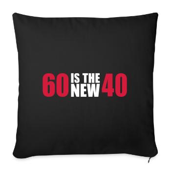 60ème anniversaire - Housse de coussin décorative 45 x 45 cm - noir - Devant