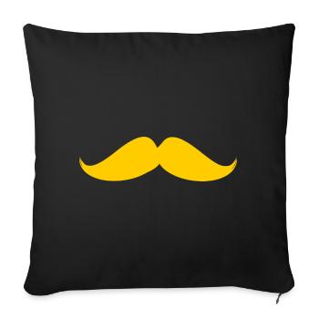 MUSTACHE.BONNE Father's Day. Fathers Day. - Sofa pillowcase 17,3'' x 17,3'' (45 x 45 cm) - black - Front