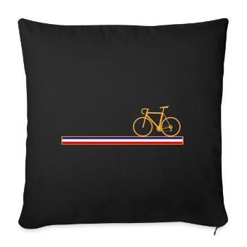 Cyclisme France - Housse de coussin décorative 45 x 45 cm - noir - Devant