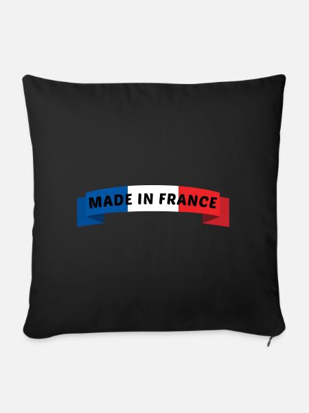 made in frankreich - made in frankreich - Sofakissenbezug 45 x 45 cm - Schwarz