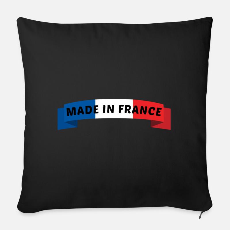 made in frankreich - made in frankreich - Sofakissenbezug 45 x 45 cm - Schwarz