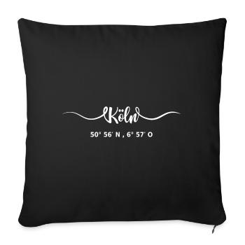 Cologne coordonne la ville d'Allemagne - Housse de coussin décorative 45 x 45 cm - noir - Devant