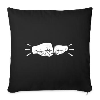 father - Sofa pillowcase 17,3'' x 17,3'' (45 x 45 cm) - black - Front