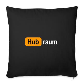 Hubraum Logo - Sofakissenbezug 45 x 45 cm - Schwarz - Vorne