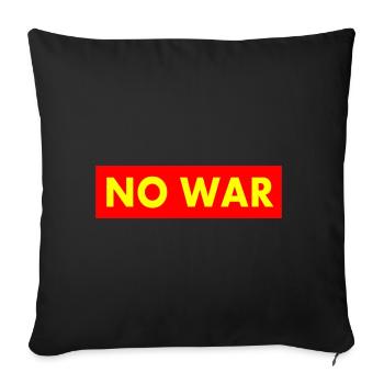 No war - Sofakissenbezug 45 x 45 cm - Schwarz - Vorne