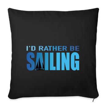 Je préfère naviguer - Housse de coussin décorative 45 x 45 cm - noir - Devant