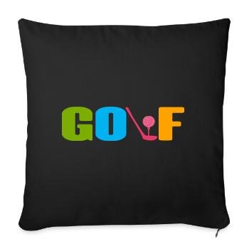 Golf Golfer - Sofa pillowcase 17,3'' x 17,3'' (45 x 45 cm) - black - Front