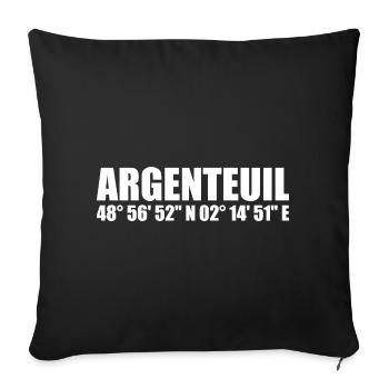 Coordonnées d’Argenteuil - Housse de coussin décorative 45 x 45 cm - noir - Devant