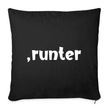 Komma runter - Beruhig dich - Fallschirmspringen - Sofakissenbezug 45 x 45 cm - Schwarz - Vorne