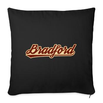 Bradford Vintage Script Logo - Sofakissenbezug 45 x 45 cm - Schwarz - Vorne