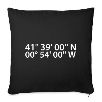 Coordonnées de Saragosse - Housse de coussin décorative 45 x 45 cm - noir - Devant