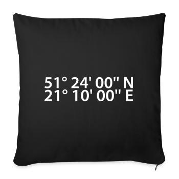 Radome coordinates - Sofa pillowcase 17,3'' x 17,3'' (45 x 45 cm) - black - Front
