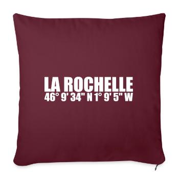 Coordonnées de La Rochelle - Housse de coussin décorative 45 x 45 cm - bordeaux - Devant
