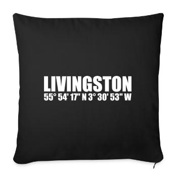 Livingston coordinates - Sofa pillowcase 17,3'' x 17,3'' (45 x 45 cm) - black - Front
