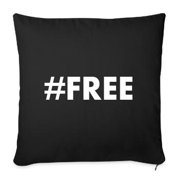 Free - Sofa pillowcase 17,3'' x 17,3'' (45 x 45 cm) - black - Front