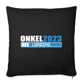 Oncle 2023 Chargement Cadeau Grossesse - Housse de coussin décorative 45 x 45 cm - noir - Devant