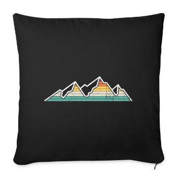 Pastel Rainbow Mountain Ridge - Sofa pillowcase 17,3'' x 17,3'' (45 x 45 cm) - black - Front