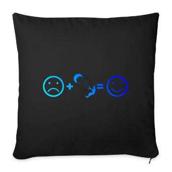 Kite Kitesurfing Kitesurfing Kitesurfing Kitesurfing Kiting Kitesurf - Housse de coussin décorative 45 x 45 cm - noir - Devant