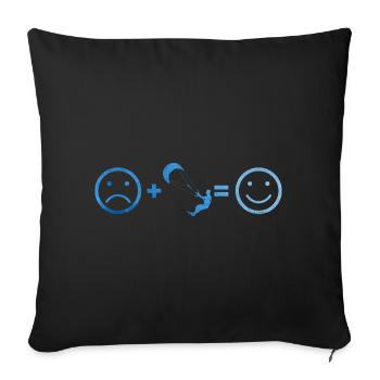 Kitesurfing Men Kitesurfing Kitesurfing Kitesurfing Kitesurfing Kitesurfing Kitesurfing Kitesurf - Sofa pillowcase 17,3'' x 17,3'' (45 x 45 cm) - black - Front