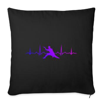 Kungfu d’arts martiaux féminins Wushu Kung Fu - Housse de coussin décorative 45 x 45 cm - noir - Devant