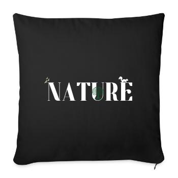Nature - Sofa pillowcase 17,3'' x 17,3'' (45 x 45 cm) - black - Front