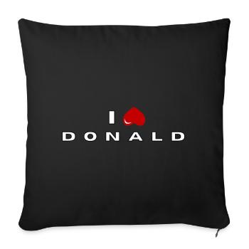 Ich hasse Donald - Sofakissenbezug 45 x 45 cm - Schwarz - Vorne