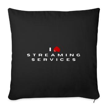 Je déteste les services de streaming - Housse de coussin décorative 45 x 45 cm - noir - Devant