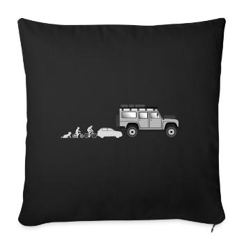 Évolution Landi 2 - Housse de coussin décorative 45 x 45 cm - noir - Devant