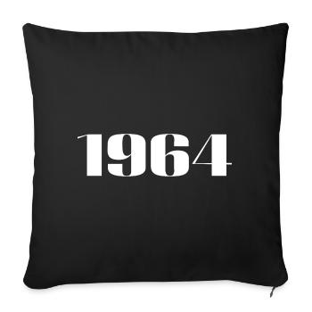 1964 - Cadeau né en 1964 - Housse de coussin décorative 45 x 45 cm - noir - Devant