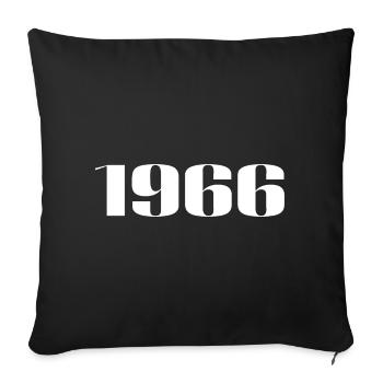 1966 - Gift born in 1966 - Sofa pillowcase 17,3'' x 17,3'' (45 x 45 cm) - black - Front
