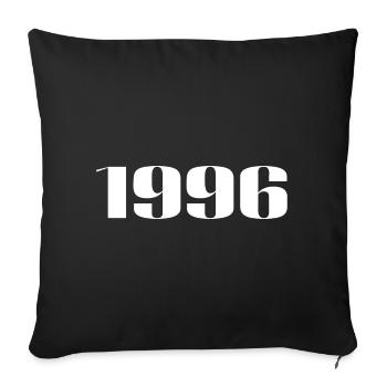 1996 - Cadeau né en 1996 - Housse de coussin décorative 45 x 45 cm - noir - Devant