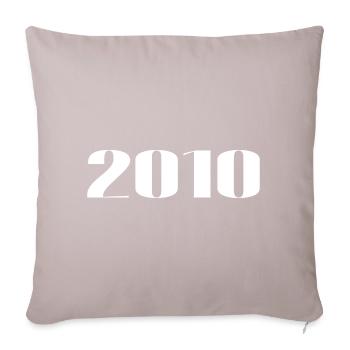 2010 - Cadeau né en 2010 - Housse de coussin décorative 45 x 45 cm - taupe clair - Devant