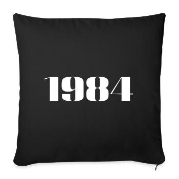 1984 - Gift born in 1984 - Sofa pillowcase 17,3'' x 17,3'' (45 x 45 cm) - black - Front