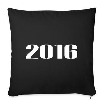2016 - Gift born in 2016 - Sofa pillowcase 17,3'' x 17,3'' (45 x 45 cm) - black - Front