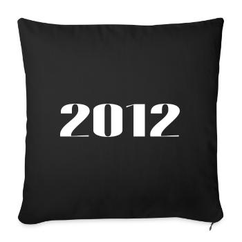 2012 - Gift born in 2012 - Sofa pillowcase 17,3'' x 17,3'' (45 x 45 cm) - black - Front