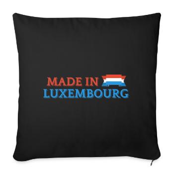 Made in Luxembourg, Luxembourg pride - Sofa pillowcase 17,3'' x 17,3'' (45 x 45 cm) - black - Front