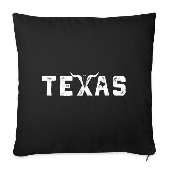 Texas Bold Distressed Wordmark - Sofa pillowcase 17,3'' x 17,3'' (45 x 45 cm) - black - Front