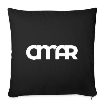 Omar Nom Arabe Prénom Police Idée cadeau - Housse de coussin décorative 45 x 45 cm - noir - Devant