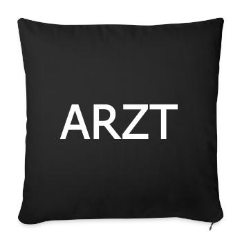 Arzt - Sofakissenbezug 45 x 45 cm - Schwarz - Vorne