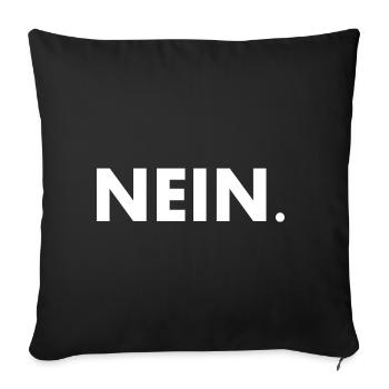 Nein - Sofakissenbezug 45 x 45 cm - Schwarz - Vorne