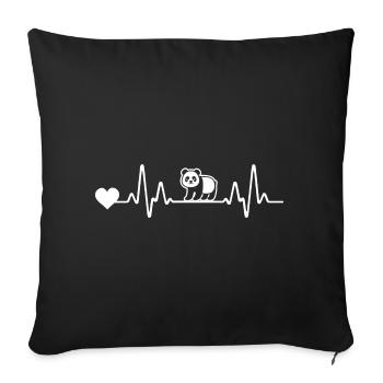 Panda Ours Panda - Housse de coussin décorative 45 x 45 cm - noir - Devant