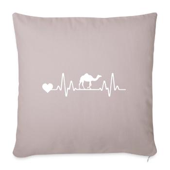 Heartbeat Camel - Sofa pillowcase 17,3'' x 17,3'' (45 x 45 cm) - light taupe - Front