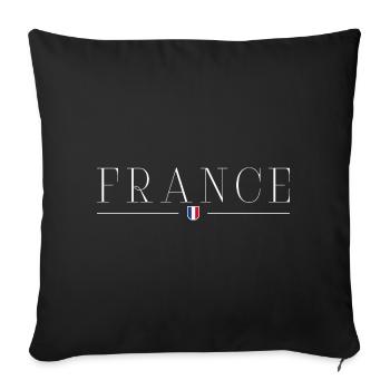 I love France - Sofa pillowcase 17,3'' x 17,3'' (45 x 45 cm) - black - Front